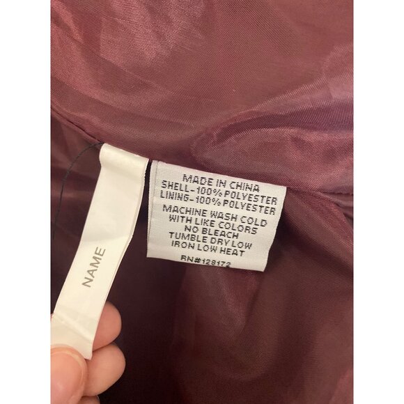 Ring Of Fire Mens Varsity Jacket Size L Maroon & White Polyester - Picture 12 of 12